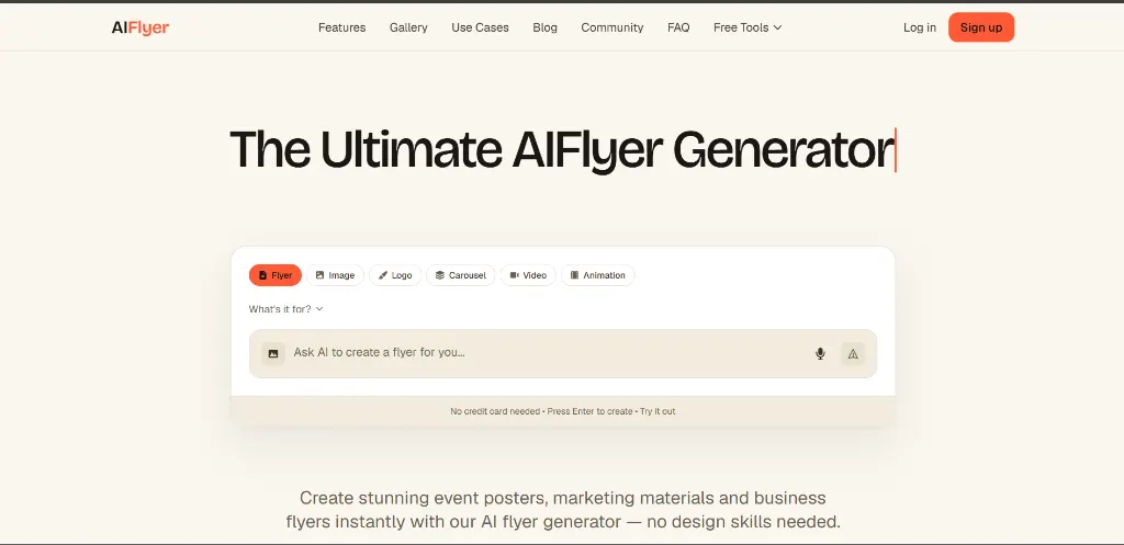 aiflyer website preview by Core1