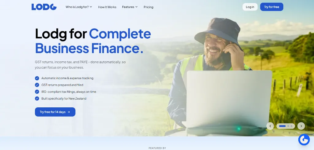 Lodg website preview by Core1