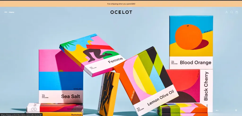 Ocelot Chocolate online store preview by Core1